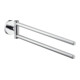 hansgrohe Handtuchhalter Logis L 445mm, 2-ar, schw, Wandmont., MS, chr-1