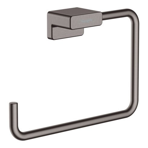 hansgrohe Handtuchring AddStoris schw, Wandmont., Met., brush. bla vc