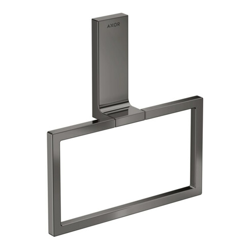 hansgrohe Handtuchring Axor Uni Rectangular eckig, schwenkbar, polished black chrome
