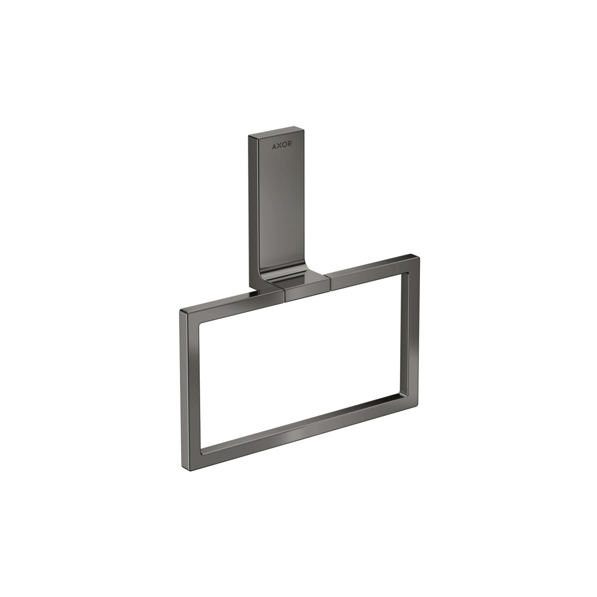 hansgrohe Handtuchring Axor Uni Rectangular eckig, schwenkbar, polished black chrome