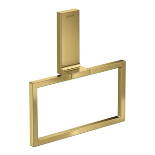 hansgrohe Handtuchring Axor Uni Rectangular eckig, schwenkbar, polished gold optic