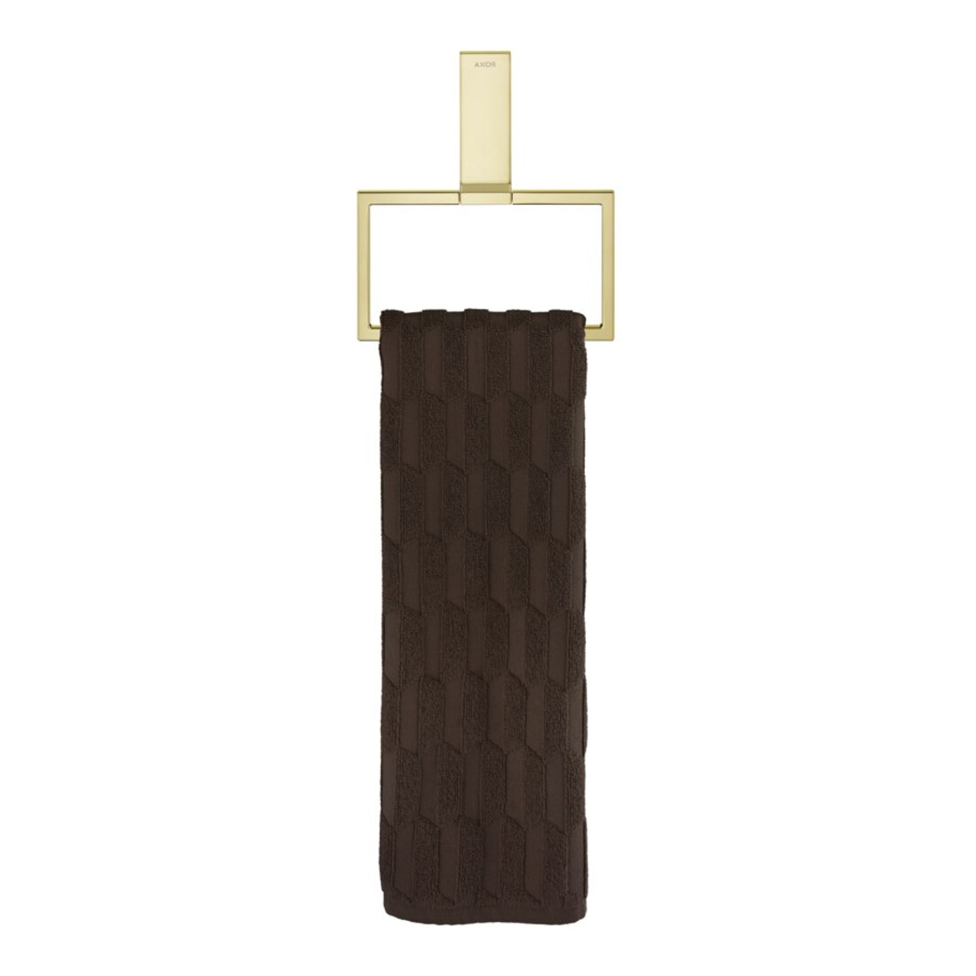 hansgrohe Handtuchring Axor Uni Rectangular eckig, schwenkbar, polished gold optic
