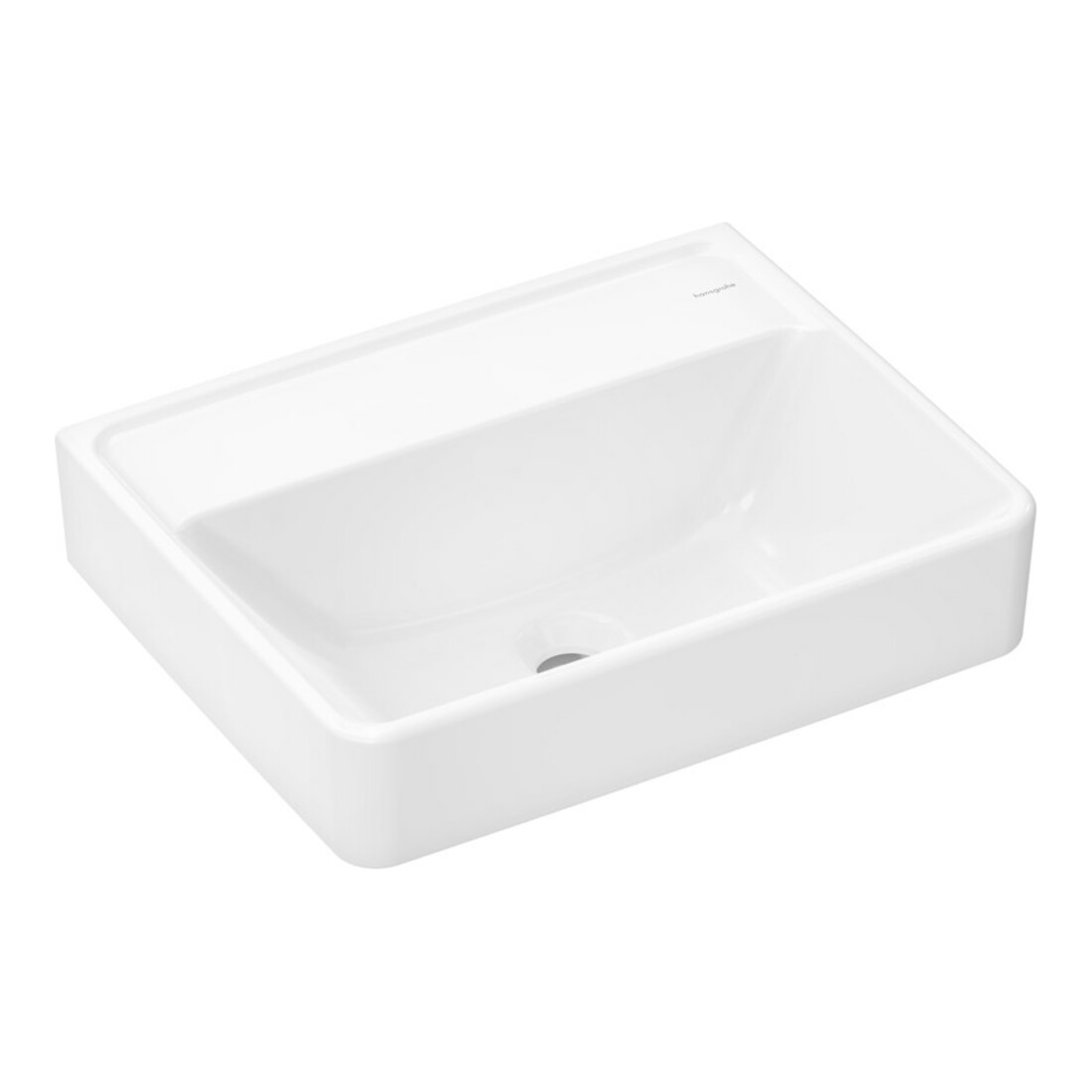 hansgrohe Handwaschbecken Xanuia Q 500x390mm, ohne Hahnloch/Überlauf, weiß