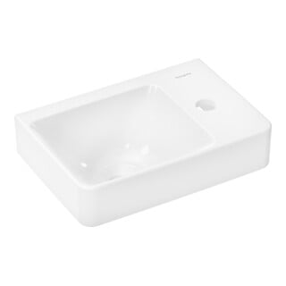 hansgrohe Handwaschbecken Xelu Q 360x250mm, m Hahnl., o. ÜL, Abl. re, we.