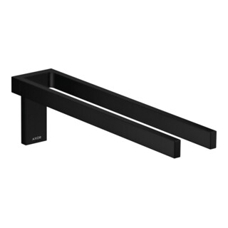 hansgrohe HTH Axor Uni. Rectangulaire 380 mm, 2 bras, fixe, noir mat