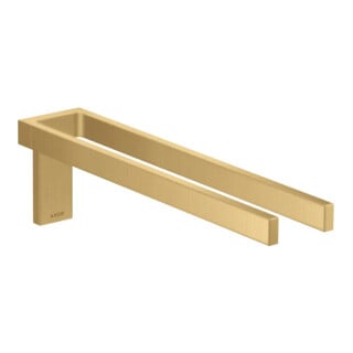 hansgrohe HTH Axor Uni. Rectangulaire 380 mm, 2 trous, fixe, or brossé optique