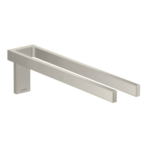 hansgrohe HTH Axor Uni. Rectangulaire 380mm, 2 trous, fixe, aspect acier inoxydable