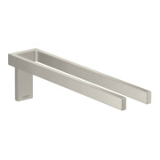 hansgrohe HTH Axor Uni. Rectangulaire 380mm, 2 trous, fixe, aspect acier inoxydable