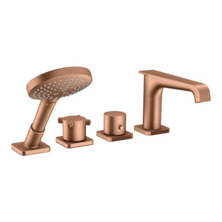 hansgrohe Kit complet Axor Citterio E 4-L-BW-Rand-Arm., avec thermostat, brossé or rouge