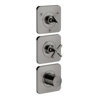 hansgrohe Kit complet Axor Citterio E mitigeur thermostatique encastré 380/120, avec rosace, poli bleu vc