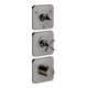 hansgrohe Kit complet Axor Citterio E mitigeur thermostatique encastré 380/120, avec rosace, poli bleu vc-1