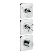hansgrohe Kit complet Axor Citterio E Mitigeur thermostatique encastré 380/120, m Ros, aspect inox