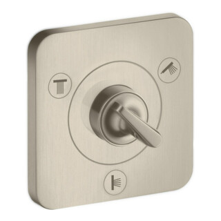hansgrohe Kit complet Axor Citterio E UP-Ab- + Um-V 120x120mm, inox brossé