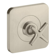 hansgrohe Kit complet Axor Citterio E vanne d'arrêt encastrée 120x120 mm, nickel brossé