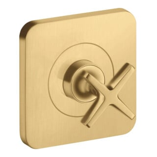 hansgrohe Kit complet Axor Citterio E Vanne d'arrêt encastrée 120x120mm, brossé or optique