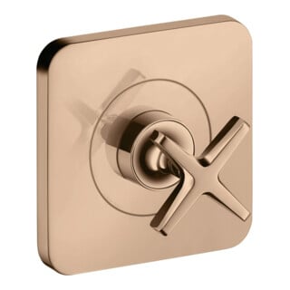hansgrohe Kit complet Axor Citterio E Vanne d'arrêt encastrée 120x120mm, or rouge poli