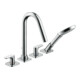 hansgrohe Kit complet Axor Citterio M 4 trous, bec 190 mm, rosace, chromé-1