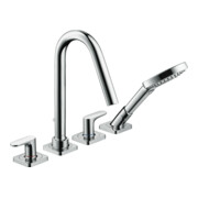 hansgrohe Kit complet Axor Citterio M 4 trous, bec 190 mm, rosace, chromé