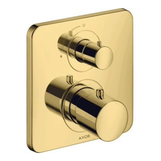 hansgrohe Kit complet Axor Citterio M UP-THM, avec robinet d'arrêt, 1 voie, or poli optique