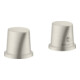 hansgrohe Kit complet Axor Starck Organic 2T-W-Ran-bras, avec thermostat, aspect acier inoxydable-1