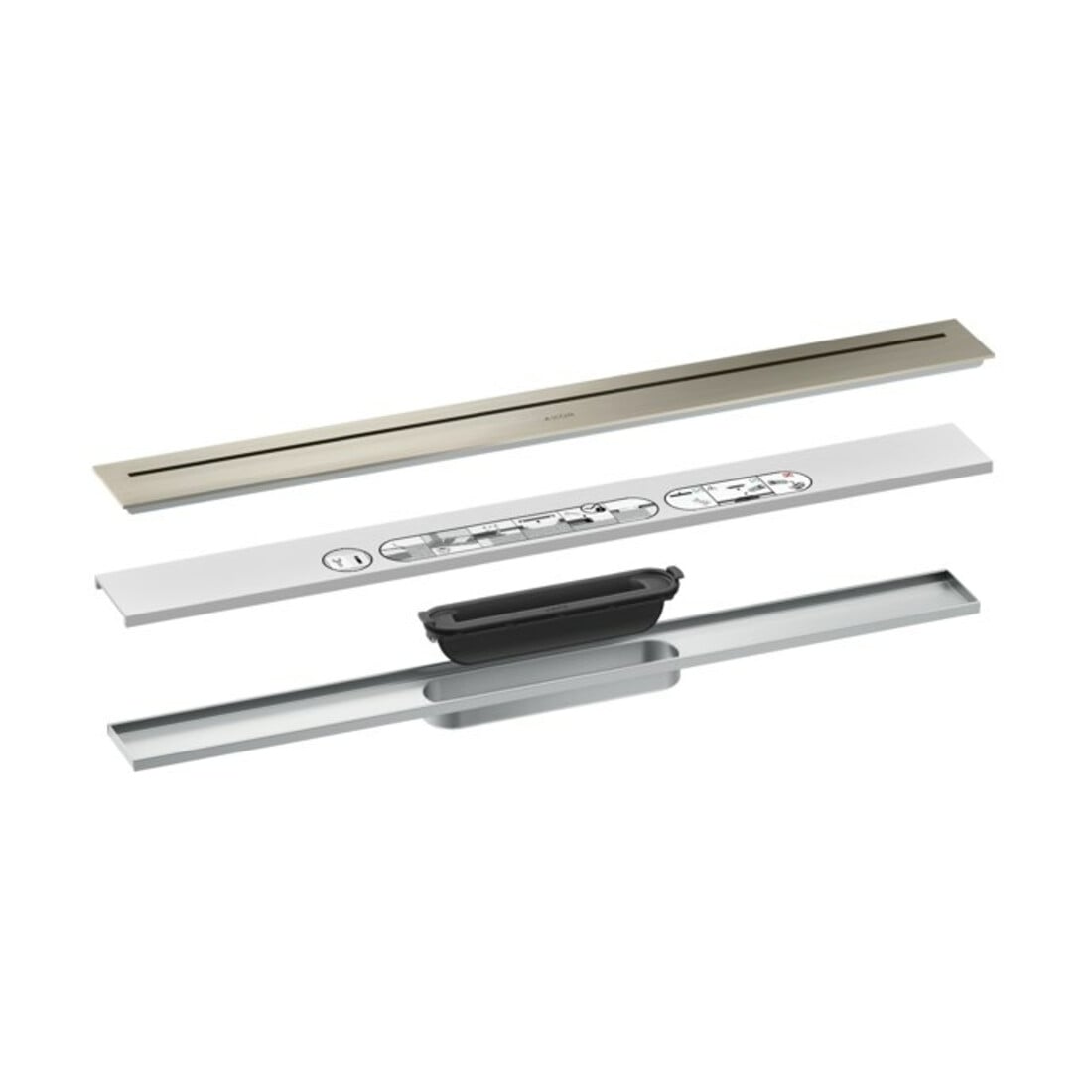 hansgrohe Kit complet caniveau de douche AXOR Drain 700 mm BN
