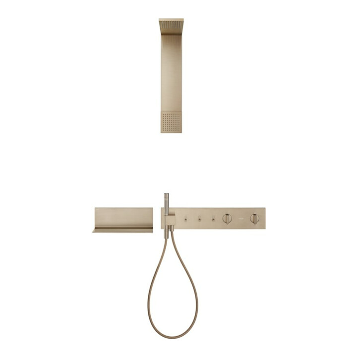 hansgrohe Kit complet ShowerComposition UP-THM, 3 utilisateurs, or rouge brossé