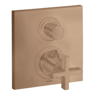 hansgrohe Kit de montage Axor Citterio encastré, avec robinetterie, croix, or brossé