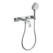 hansgrohe Kit de montage Axor Citterio mitigeur baignoire 3 trous encastré, levier, chrome