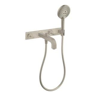 hansgrohe Kit de montage Axor Citterio mitigeur baignoire encastré 3 trous, inox brossé