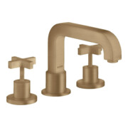 hansgrohe Kit de montage Axor Citterio mitigeur lavabo 3 trous, poignée croix, bronze brossé