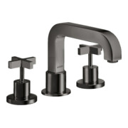 hansgrohe Kit de montage Axor Citterio mitigeur lavabo 3 trous, poignée croix, chrome poli bleu