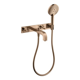 hansgrohe Kit de montage Axor Citterio Robinetterie baignoire encastrée 3 trous, m HG, poli or rose