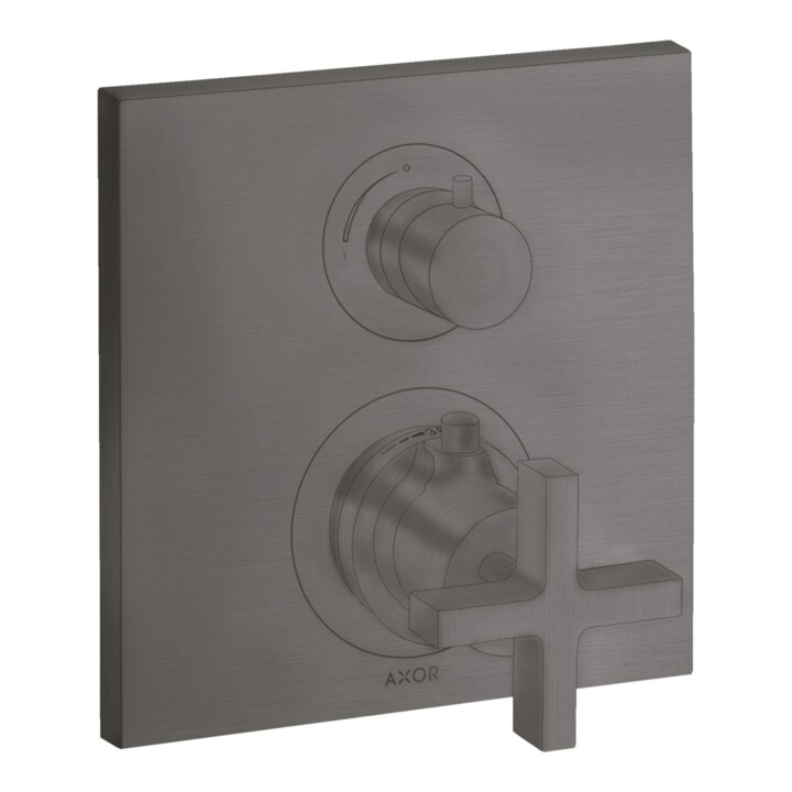 hansgrohe Kit de montage Axor Citterio UP-THM, avec valve d'arrêt, croix, bleu brossé