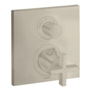 hansgrohe Kit de montage Axor Citterio UP-THM, avec vidage et trop-plein, croix, nickel brossé