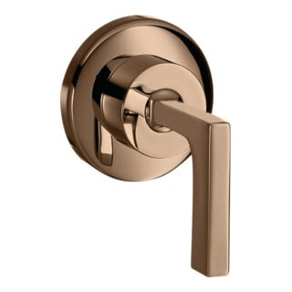 hansgrohe Kit de montage Axor Citterio vanne d'arrêt encastrée, avec levier, or rouge poli