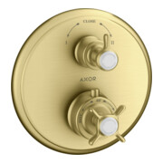 hansgrohe Kit de montage Axor Montreux encastré, avec dérivation + commutateur, croix, brossé