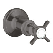 hansgrohe Kit de montage Axor Montreux mitigeur encastré, avec vanne d'arrêt, poignée croix, bleu brossé