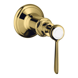 hansgrohe Kit de montage Axor Montreux vanne d'arrêt encastrée, avec levier, or poli