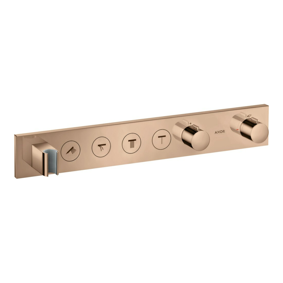 hansgrohe Kit de montage Axor Select thermostat encastré, 4 sorties, or rouge poli