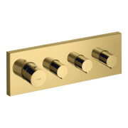 hansgrohe Kit de montage Axor Starck thermostat encastré, angle, 3 sorties, or poli optique