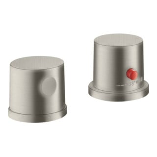 hansgrohe Kit de montage Axor Uno 2 voies mitigeur, avec thermostat, aspect acier inoxydable