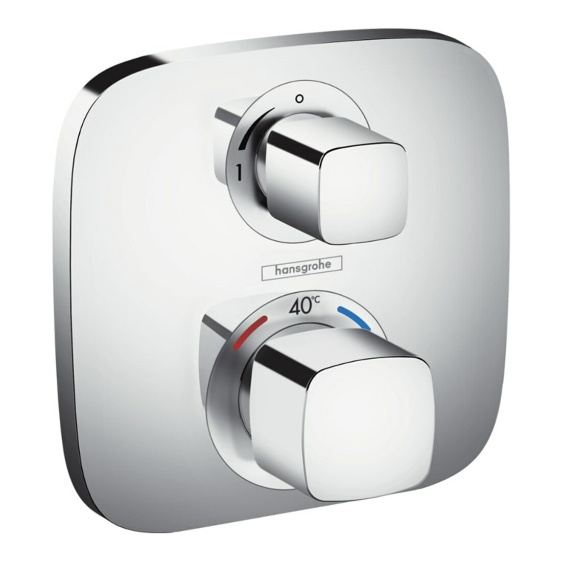 hansgrohe Kit de montage complet Ecostat E 1 utilisateur, thermostat encastré, chrome