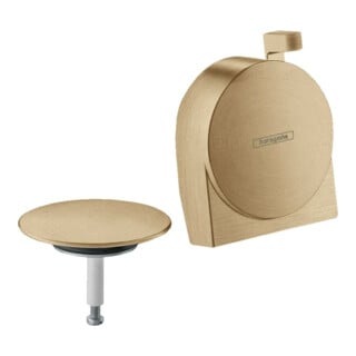 hansgrohe Kit de montage complet Exafill S Robinet de baignoire, garniture vidage + trop-plein, bronze brossé