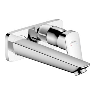 hansgrohe Kit de montage complet Logis mitigeur lavabo encastré, bec 195 mm, chrome