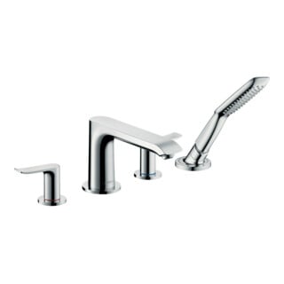 hansgrohe Kit de montage complet Metris Robinet de baignoire 4 trous, chrome
