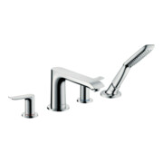 hansgrohe Kit de montage complet Metris Robinet de baignoire 4 trous, chrome