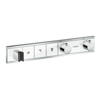 hansgrohe Kit de montage complet RainSelect UP-THM, avec douchette, 3 consommations, blanc/argenté
