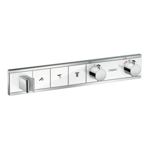 hansgrohe Kit de montage complet RainSelect UP-THM, avec douchette, 3 consommations, blanc/argenté