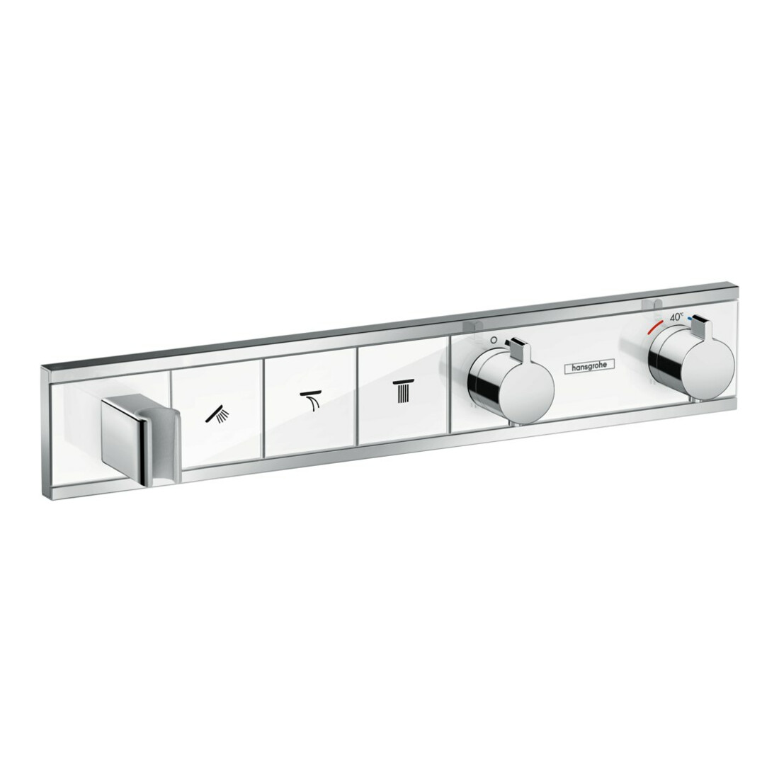 hansgrohe Kit de montage complet RainSelect UP-THM, avec douchette, 3 consommations, blanc/argenté