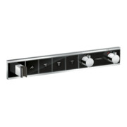 hansgrohe Kit de montage complet RainSelect UP-THM, avec douchette, 4 consommations, noir/chrome mat